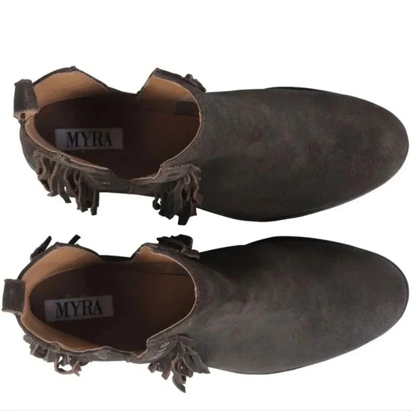 NWT Myra Boho Western Leather Tassel Booties 10 - Picture 6 of 7